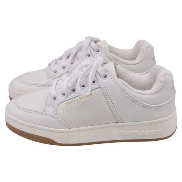 Saint Laurent SL/61 Low-Top Sneakers in White Leather - Picture 5 of 10